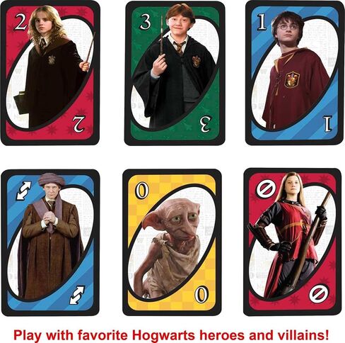 Mattel Games UNO Harry Potter Card Game for Kids, Adults & Parties, Collectible Deck Based on Popular Series for 2 to 10 Players in Saudi Arabia