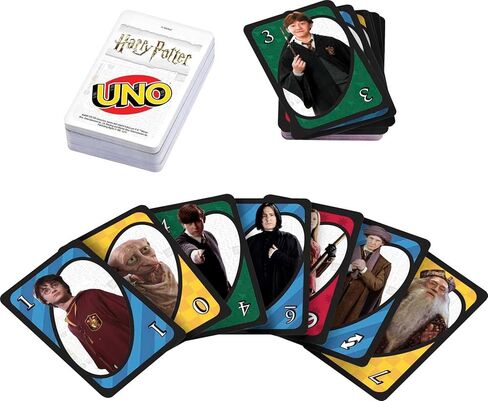 Mattel Games UNO Harry Potter Card Game for Kids, Adults & Parties, Collectible Deck Based on Popular Series for 2 to 10 Players in Saudi Arabia