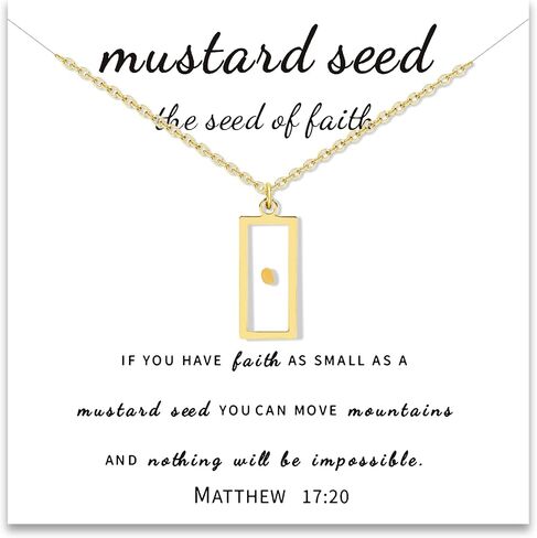 Mustard Seed Necklace Christian Jewelry for Women Mustard Seed Jewelry for Girls Encouragement gift Mountain Seed Necklace Gift for Christian Religious Necklace in Saudi Arabia