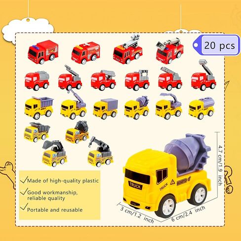 20 حزمة ميني مركبة السحب الخلفية صغيرة التراجع عن الشاحنات مركبات البناء العسكرية سيارات الصرف الصحي شاحنات الشاحنة للأطفال in Kuwait