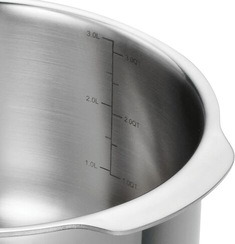 Tramontina Utsava 3.4-Quart Tri-Ply Clad Stainless Steel Tope with Lid, Patila Pot for Indian Cooking in Saudi Arabia