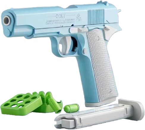 Fidget Toys for Teens and Adults, 3D Printed Small Pistol Toys, Stress Relief for Teens and Adults, Best Gift for Friends, Teens and Adults. (Blue and Black) in Saudi Arabia