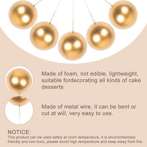 30 PCS Balls Cake Topper DIY Cake Insert Toppers Ball Cake Picks Cupcake Topper for Birthday Party Baby Shower Wedding Cake Decoration(Blue White Dark Blue) in Kuwait