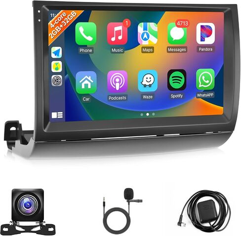Car Stereo Radio for Toyota Prius 2004 2005 2006 2007 2008 2009 with Wireless Carplay Android Auto - 9" IPS Touch Screen with GPS BT WiFi FM SWC Mirror Link Backup Camera - 2G+32G in Saudi Arabia