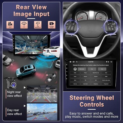 Car Stereo Radio for Toyota Prius 2004 2005 2006 2007 2008 2009 with Wireless Carplay Android Auto - 9" IPS Touch Screen with GPS BT WiFi FM SWC Mirror Link Backup Camera - 2G+32G in Saudi Arabia
