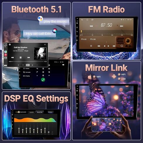 Car Stereo Radio for Toyota Prius 2004 2005 2006 2007 2008 2009 with Wireless Carplay Android Auto - 9" IPS Touch Screen with GPS BT WiFi FM SWC Mirror Link Backup Camera - 2G+32G in Saudi Arabia