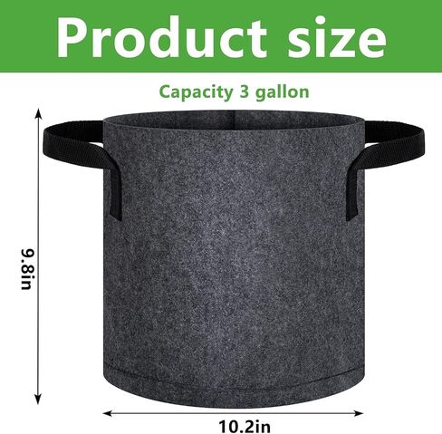 DECOHS 12 Pack Lily Plant Pots for Pond, 3 Gallon Breathable Felt Fabric Aquatic Plant Pots, Reusable Pond Plant Basket Grow Bags with Handles for Aquatic Plants, Bog Plant, Water Lily, Lotus, Flower in Saudi Arabia