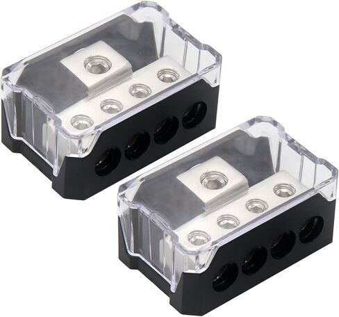 2 Pack 0/2/4 مقياس في 4/8 Gauge Out 4 Way Power Distribution Block for Car Audio Flitter in Saudi Arabia