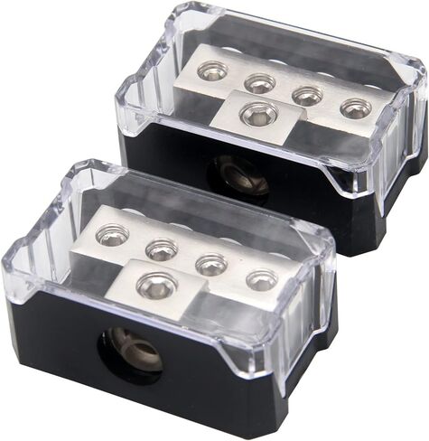 2 Pack 0/2/4 مقياس في 4/8 Gauge Out 4 Way Power Distribution Block for Car Audio Flitter in Saudi Arabia