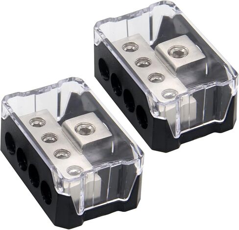 2 Pack 0/2/4 مقياس في 4/8 Gauge Out 4 Way Power Distribution Block for Car Audio Flitter in Saudi Arabia