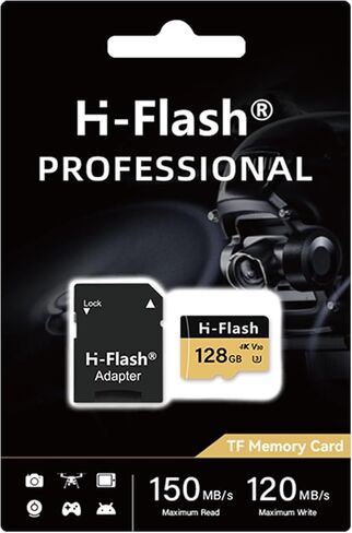 128GB SD Card 2 Pack Adapter, 256GB Memory Card High Speed Up to 150MB/s, A1 V30 U3 4K C10 for Tablet/Mobile Phone/Camera/Car Audio/Game Console in Saudi Arabia
