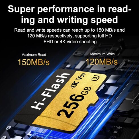 128GB SD Card 2 Pack Adapter, 256GB Memory Card High Speed Up to 150MB/s, A1 V30 U3 4K C10 for Tablet/Mobile Phone/Camera/Car Audio/Game Console in Saudi Arabia