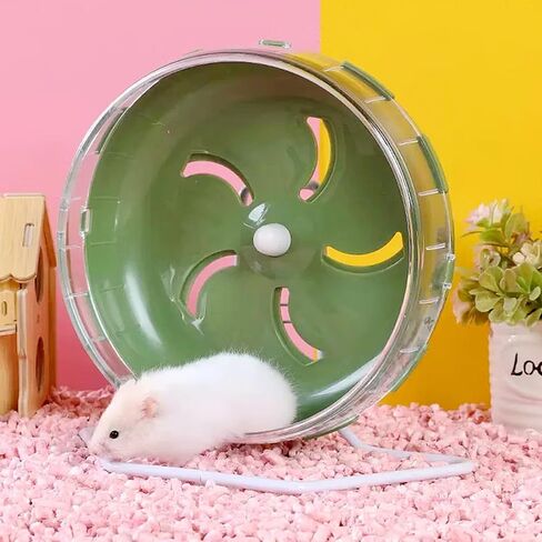 Jeeone Silent Hamster Wheel 7 inch, Hamster Exercise Wheel, Height-Adjustable Hamster Wheel Cage Accessories, Hamster Running Toys Small Animals Exercise Wheels (Blue) in Kuwait