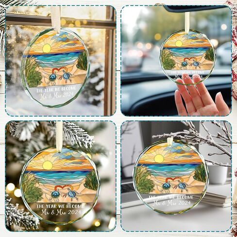 زخرفة إعلان حمل الطفل للأجداد الجدد - Crystal Glass Grandpares تذكار لأجهزة عيد الميلاد - الجد الجد ليكون زخرفة - هدية مثالية إعلان الطفل in Kuwait