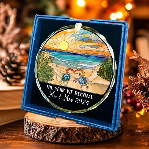 زخرفة إعلان حمل الطفل للأجداد الجدد - Crystal Glass Grandpares تذكار لأجهزة عيد الميلاد - الجد الجد ليكون زخرفة - هدية مثالية إعلان الطفل in Kuwait