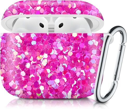حالة متوافقة مع Airpod 4th Generation 2024 ، غطاء حالة وقائية مقاومة للصدمات مع سلسلة مفاتيح للنساء الرجال ، وحالات شحن ملحقات لاسلكية لـ AirPod 4th - Black in Kuwait