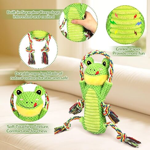 Lesmeet Upgraded Duck Dog Toys for Aggressive Chewers Puppy Toys with Crinkle Paper and Squeaker, Interactive Tug of War Dog Toy for Small, Medium, and Large Breeds in Saudi Arabia