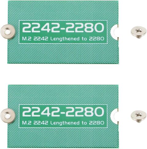 ECSING 2PCS M.2 NGFF/NVME طول محول تمديد 2242-2280 لوحة بطاقة امتداد SSD لحالة الكمبيوتر 38x22x0.9mm in Kuwait
