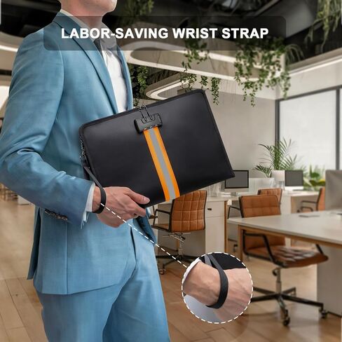 Fireproof Money Bag,Money Bag with Lock and Zipper,Safe Fireproof Waterproof,Suitable for Cash, Mobile Phones, Keys, Credit Cards in Saudi Arabia