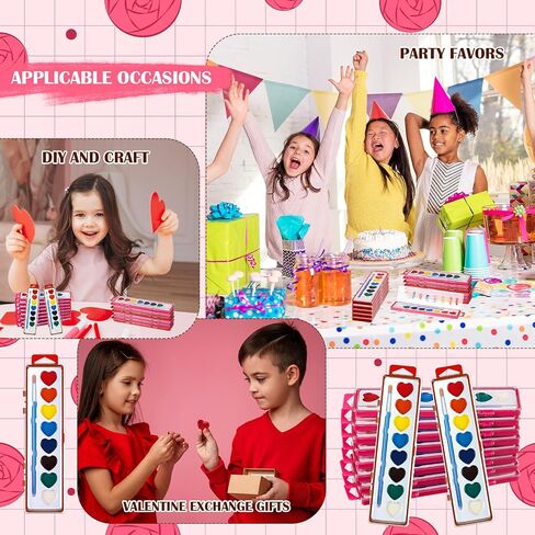 Yeaqee 36 Pack Watercolor Paint Set 8 Colors Washable Water Paint for Kids with Paintbrush Party Favors Art Watercolor for Adults School Classroom Party Gifts (Multicolor Box) in Saudi Arabia