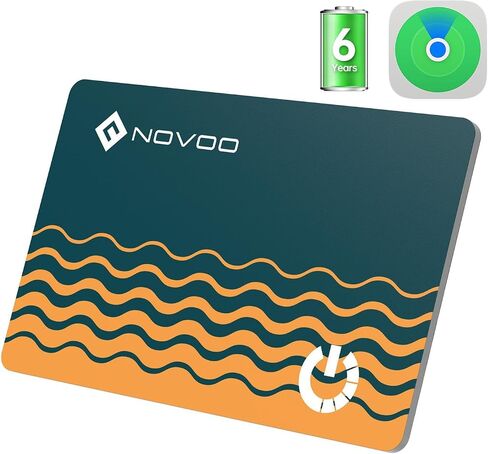 NOVOO SmartCard Wallet Tracker Card Air Tag - 1.6mm, 6-Year Battery, Apple Find My(iOS Only, Not Android Compatible), IP68 Waterproof, Smart Bluetooth Tracker Thin GPS Item Finder for Wallet, Luggage in Kuwait