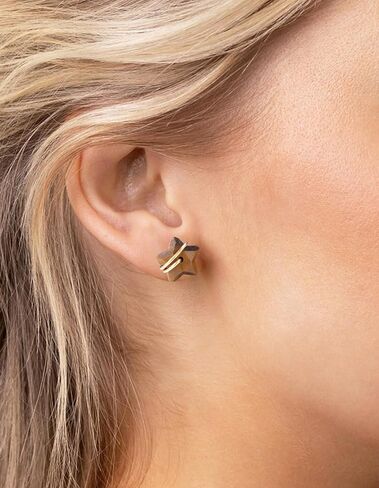 Blue Sodalite Star-Shaped Stud Earrings with Delicate Faceted Natural Stones for Women Handcrafted Exclusively Yoga Girl USA (sodalite) in Saudi Arabia