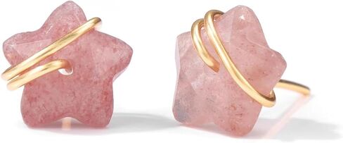 Blue Sodalite Star-Shaped Stud Earrings with Delicate Faceted Natural Stones for Women Handcrafted Exclusively Yoga Girl USA (sodalite) in Saudi Arabia