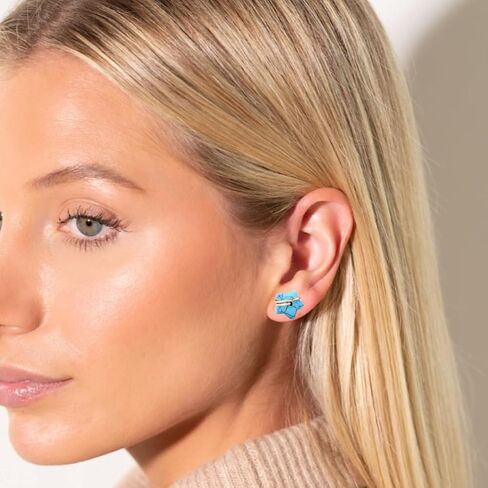 Blue Sodalite Star-Shaped Stud Earrings with Delicate Faceted Natural Stones for Women Handcrafted Exclusively Yoga Girl USA (sodalite) in Saudi Arabia
