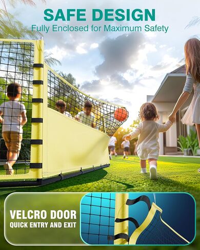Gaga Ball Pit - 15FT Portable Mesh Court with Quick Access Door, Carry Bag for Indoor & Outdoor Sports, Camp, School, and Family Activities in Saudi Arabia