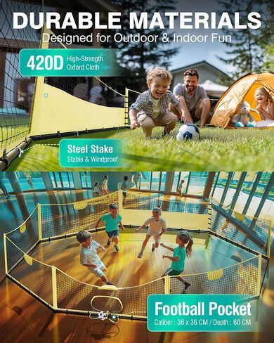 Gaga Ball Pit - 15FT Portable Mesh Court with Quick Access Door, Carry Bag for Indoor & Outdoor Sports, Camp, School, and Family Activities in Saudi Arabia
