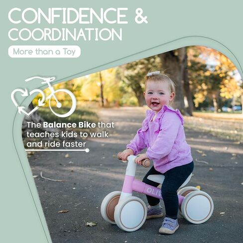 Customized Baby Balance Bike for 1-Year-Old | Lightweight and Safe - No Sharp Edges | Silent Wheels for Smooth & Quiet Rides | Easy-to-Assemble 1st Balance Bike for Toddlers in Saudi Arabia