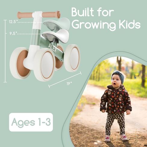 Customized Baby Balance Bike for 1-Year-Old | Lightweight and Safe - No Sharp Edges | Silent Wheels for Smooth & Quiet Rides | Easy-to-Assemble 1st Balance Bike for Toddlers in Saudi Arabia