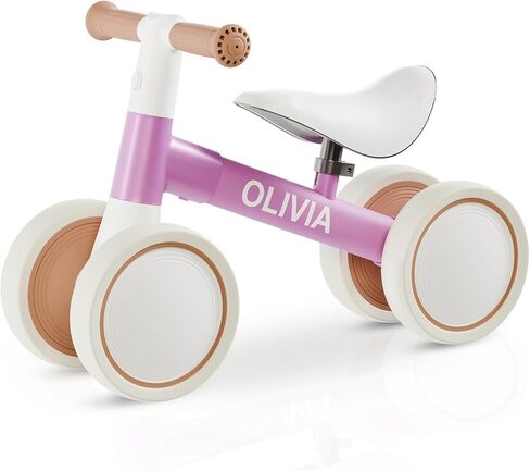 Customized Baby Balance Bike for 1-Year-Old | Lightweight and Safe - No Sharp Edges | Silent Wheels for Smooth & Quiet Rides | Easy-to-Assemble 1st Balance Bike for Toddlers in Saudi Arabia