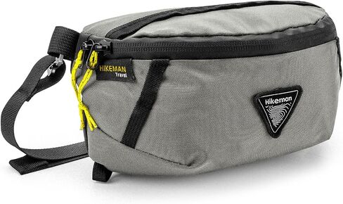 Hikeman Crossbody Fanny Pack للرجال المشي لمسافات طويلة حزم الخصر في الخارج حقيبة صدر متعددة الوظائف متصلة بأي حقيبة ظهر تحمل فاني حزمة للمشي على ركوب الدراجات غير الرسمي المشي لمسافات طويلة (رمادي) in Kuwait