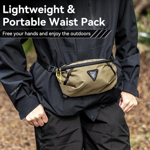 Hikeman Crossbody Fanny Pack للرجال المشي لمسافات طويلة حزم الخصر في الخارج حقيبة صدر متعددة الوظائف متصلة بأي حقيبة ظهر تحمل فاني حزمة للمشي على ركوب الدراجات غير الرسمي المشي لمسافات طويلة (رمادي) in Kuwait
