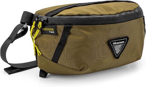 Hikeman Crossbody Fanny Pack للرجال المشي لمسافات طويلة حزم الخصر في الخارج حقيبة صدر متعددة الوظائف متصلة بأي حقيبة ظهر تحمل فاني حزمة للمشي على ركوب الدراجات غير الرسمي المشي لمسافات طويلة (رمادي) in Kuwait