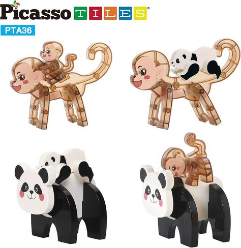 Picassotiles 80pc مدرسة ، مستشفى ، مركز الشرطة 3 في 1 موضوع المغناطيس ذاتي الدعم اللغز على مجموعة رسومات اللغز وخرائط تراكب لبنات البناء المغناطيسية البناء العلمي للبناء الجذعية in Kuwait