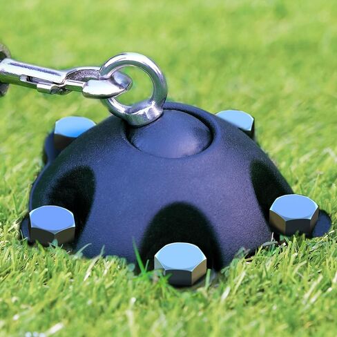 براءة اختراع 360 درجة دوارة الكلب ربطة عنق حصة مرساة للكلاب الصغيرة إلى كبيرة حتى 150 رطلا - حصة مقود ساحة الكلاب مع 5 حبل قوي يحمل 1000 رطل من قوة السحب (حصة بدون كابل) in Kuwait