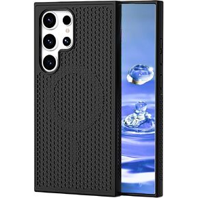 Ysnzaq Honeycomb Case for Samsung Galaxy S25 Ultra (Not S25), [Support Wireless Charging] Heat Dissipation Breathable Cooling Shockproof Protective Case for Samsung Galaxy S25 Ultra SR Black in Kuwait