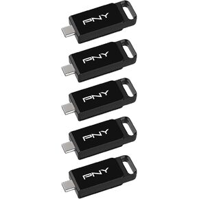 64GB Elite Type-C USB 3.2 Flash Drive – Up to 120MB/s Read, Up to 10x Faster Write Than USB 2.0, Reliable Design, Durable & Portable for Everyday Store & Share, Type-C Connector, 5-Pack