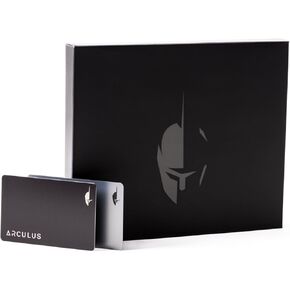 Arculus® Crypto Cold Storage Wallet Bundle - Black & Silver - Secure Crypto and NFT Wallet for Ethereum, Bitcoin, Cardano & More