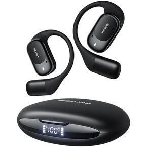 Open Ear Headphones – Wireless Bluetooth Earbuds with Smart Power Display, 40H Playtime, Clear Calls, Comfortable Ear Hooks, IPX5 Waterproof Over Earbuds for Sports, Workout, Running