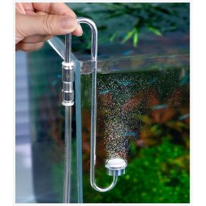Aquarium Stainless Steel CO2 Diffuser Atomizer with Integrated Check Valve, DC300-25