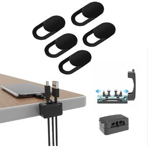 Magnetic C able Clips Bundle with Webcam Cover
