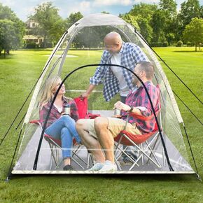 Transparent Pop-Up Tent, Sports Shleter with Floor Outdoor Rainproof Windproof Easy Set Up for Camping, Watching, Outdoor Activities Keep Warm for Chilly Spring Fall Day