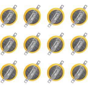 12 Pack CR1616 Battery, CR1616 3V Button Cell Lithium Battery with Solder Tabs for Gameboy Color, Gameboy Advance Game Replacement