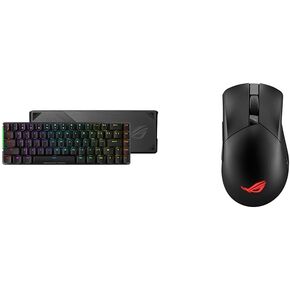 ASUS ROG Falchion NX 65% Wireless RGB Mechanical Keyboard | ROG NX Red Linear Switches & Gladius III Wireless AimPoint Gaming Mouse, Connectivity (2.4GHz RF, Bluetooth, Wired)