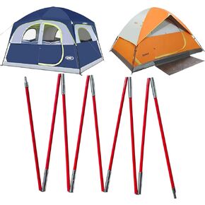 Fiberglass Tent Poles - Pre-Assembled Tent Poles, Fits Both Female and Male Ends - 24 FT Long and 9.5 mm in Diameter，Lightweight Tent Pole Repair Kit for Hiking Camping Backpacking Tent