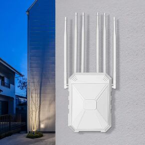 AX1800 Outdoor WiFi 6 Extender, High Power Outdoor WiFi Extender Signal Booster, Long Range Outdoor WiFi Access Point, IP67 Weatherproof, Passive PoE, for Starlink, Patio, Camping, Yard, RV