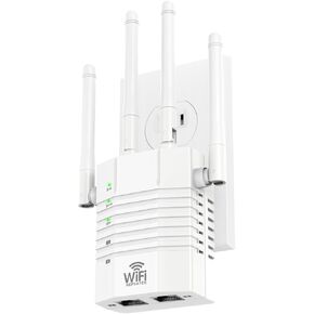 WiFi Extender Signal Booster, WiFi Extender, WiFi Booster Up to 13888sq.ft and 150+ Devices, Dual Band 5GHz/2.4GHz, WiFi Extenders Signal Booster for Home&Outdoors, Ethernet Port, WiFi Repeater